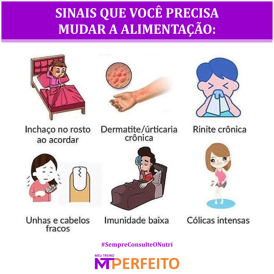 Sinais que você precisa mudar a alimentação: