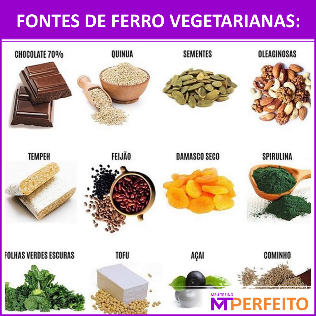 Fontes de ferro vegetariana