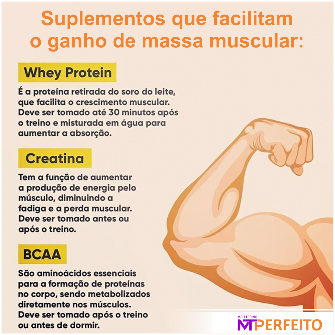 Suplementos que facilitam o ganho de massa muscular: