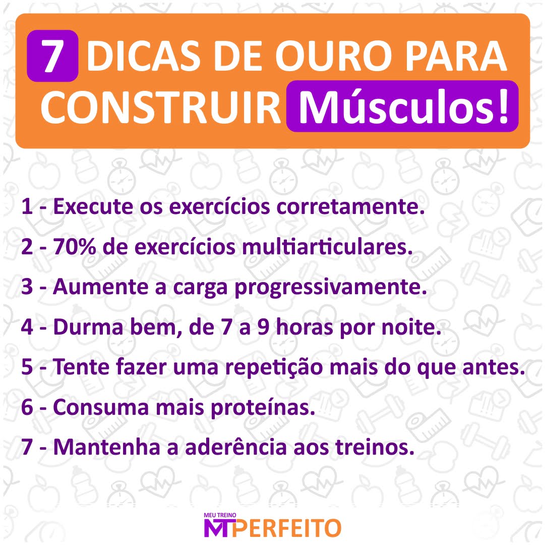 7 Dicas de ouro para construir músculos!