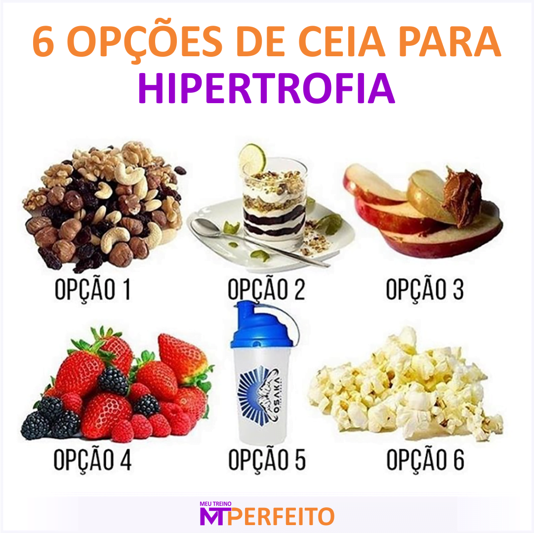 6 opções de ceia para hipertrofia