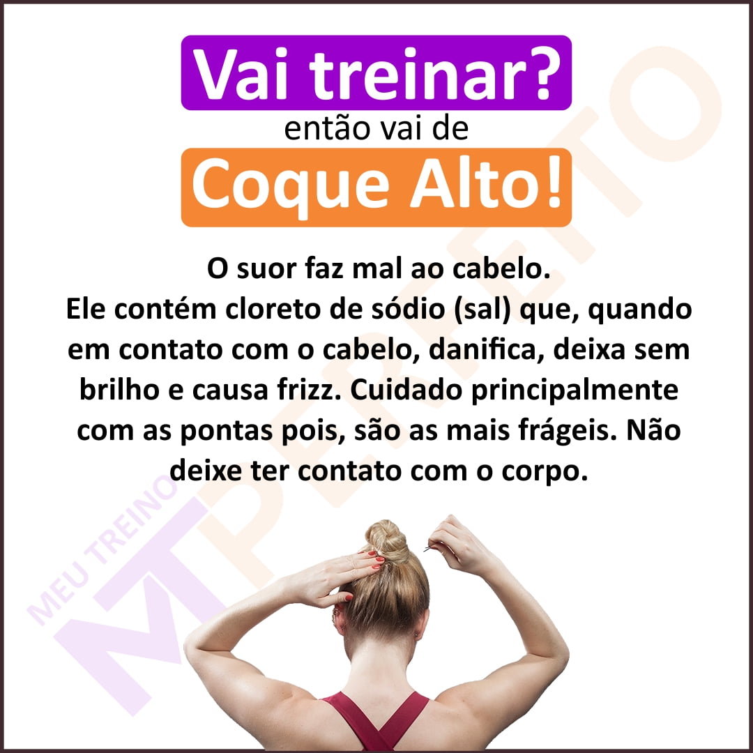 Vai treinar? Então vai de coque alto!