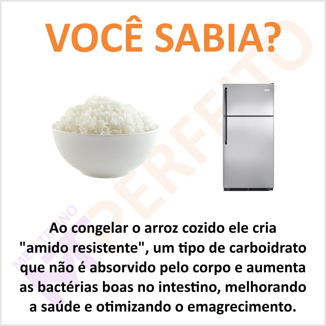 Você Sabia? Arroz Cozido Congelado