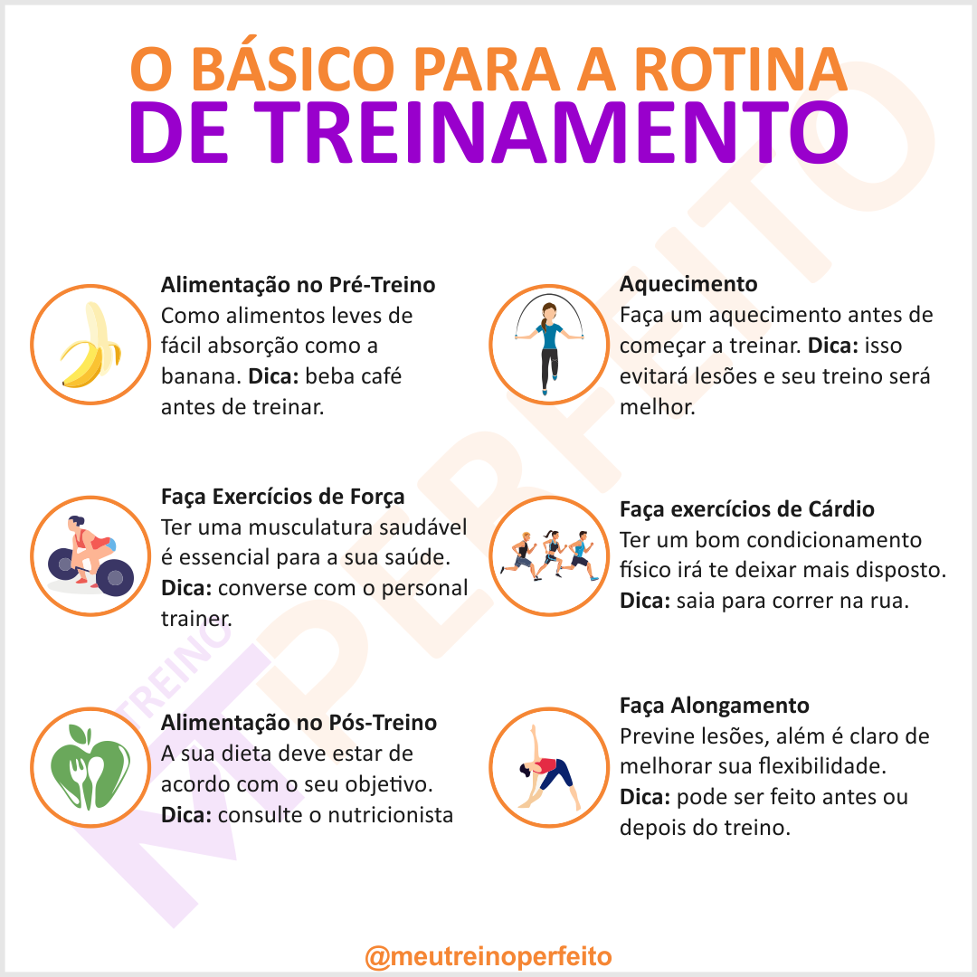 O básico para a rotina de treinamento