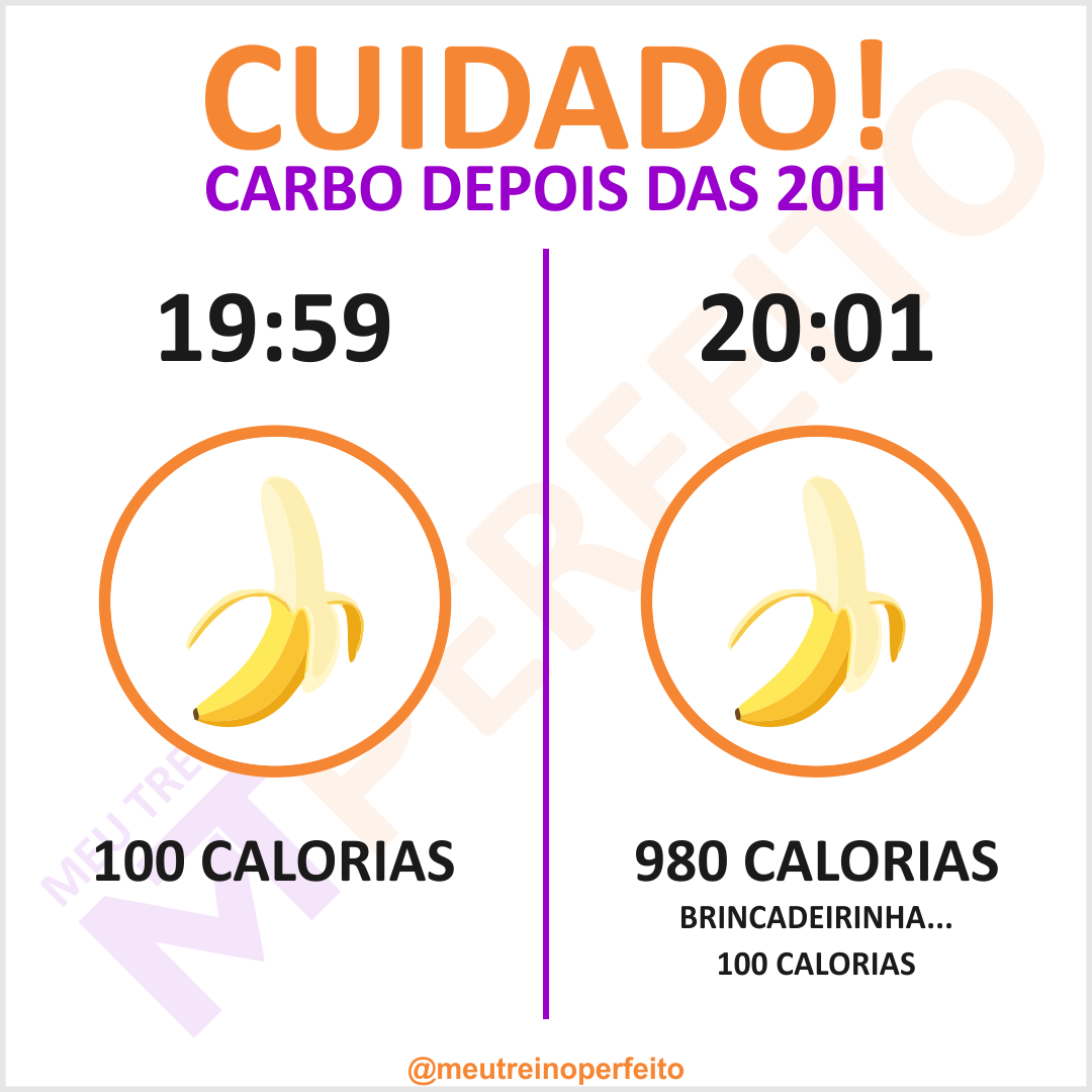 Cuidado com o carbo depois das 20h