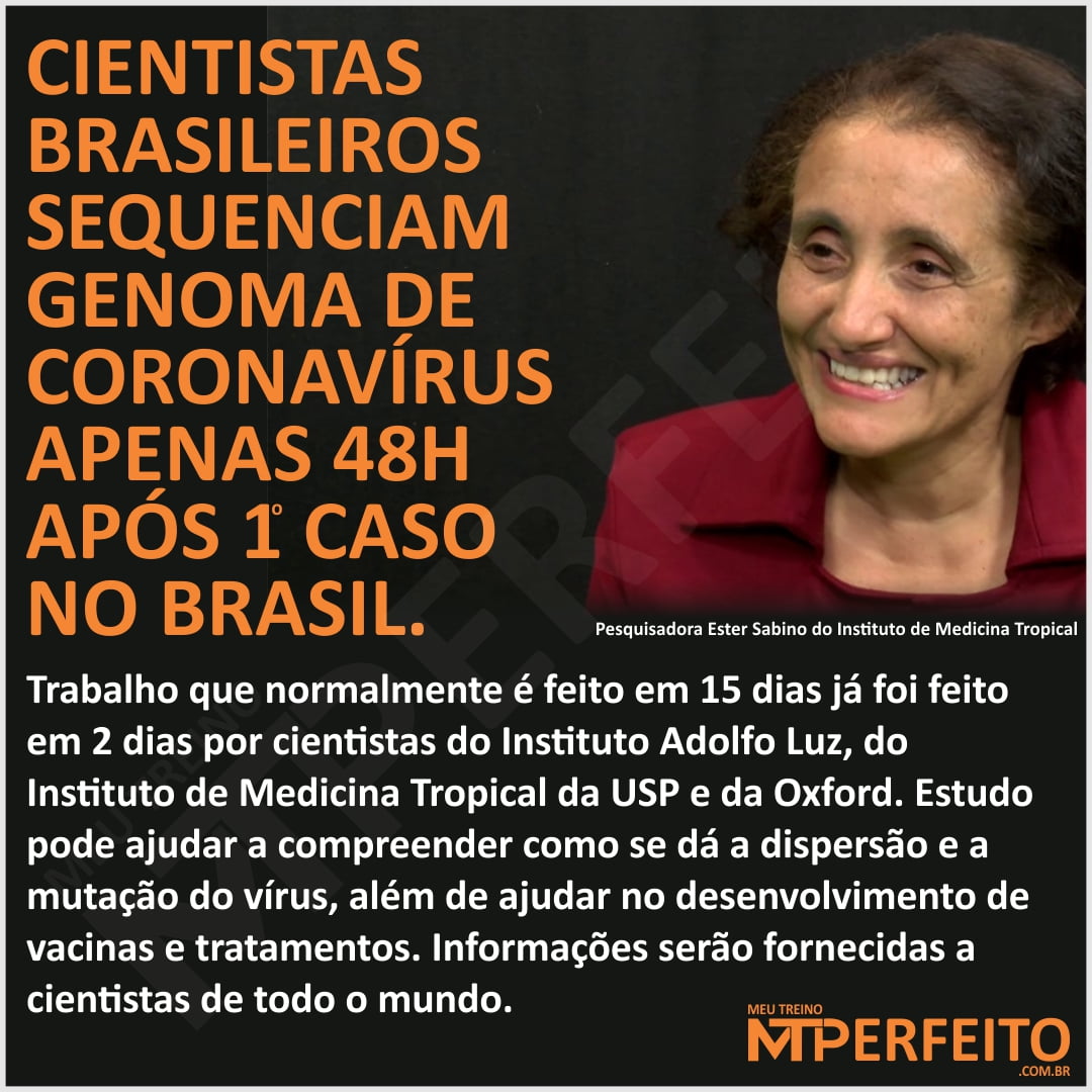 Cientistas brasileiros sequenciam genoma de coronavírus apenas 48h após primeiro caso no brasil.