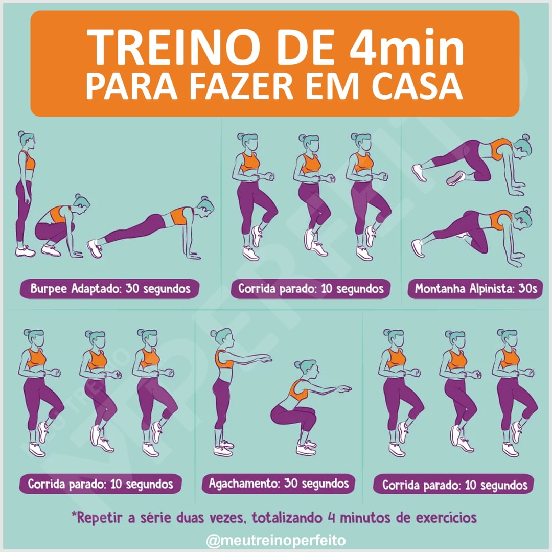 Treino de 4min para fazer em casa