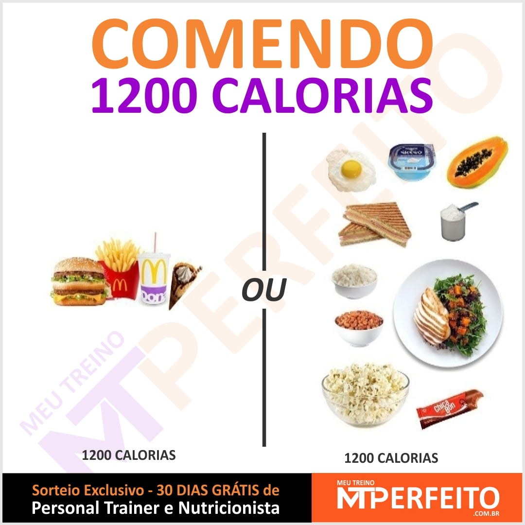 Comendo 1200 calorias