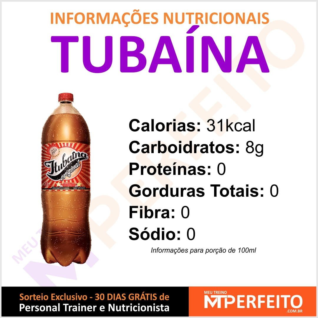 Informações Nutricionais Tubaína