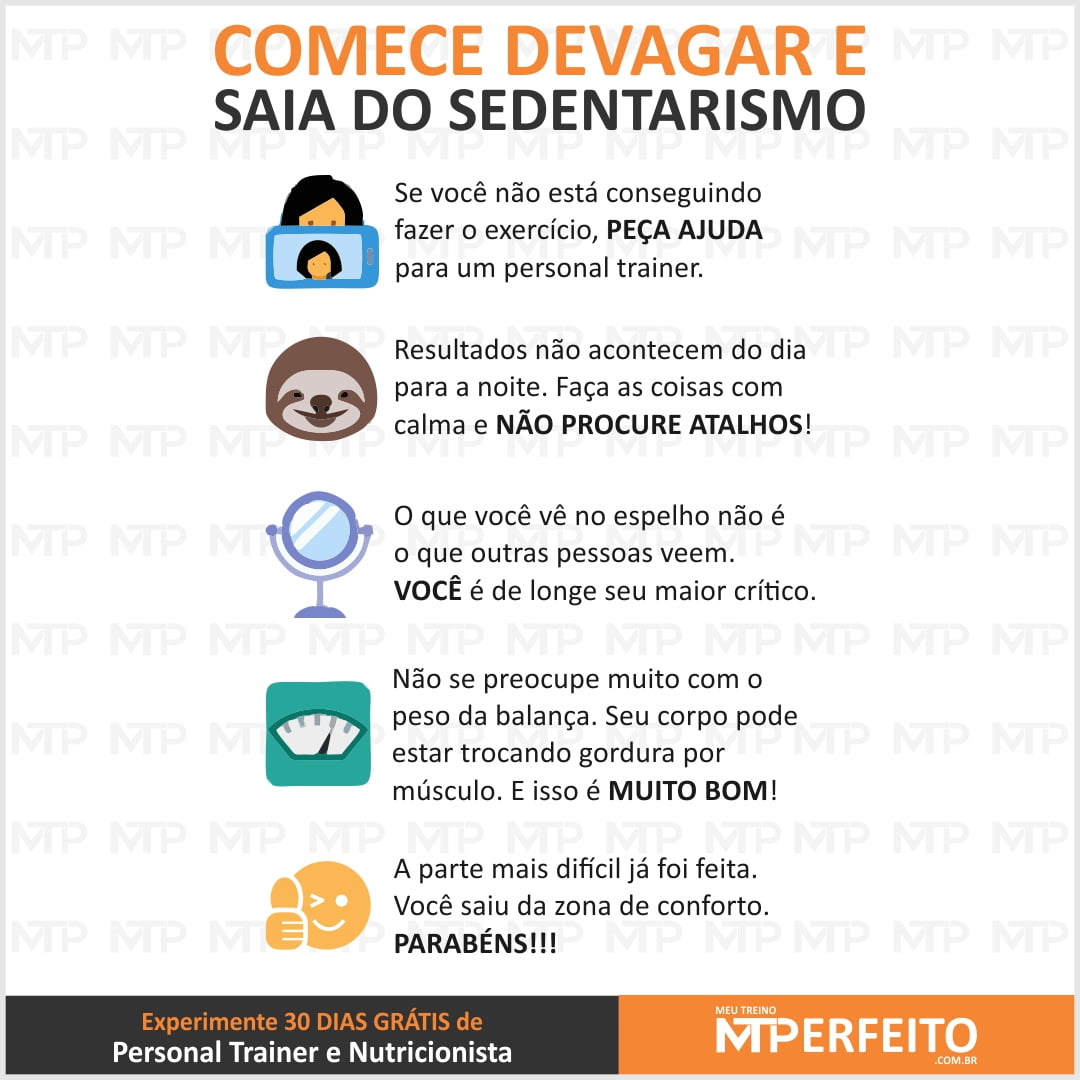 Comece Devagar e Saia do Sedentarismo!