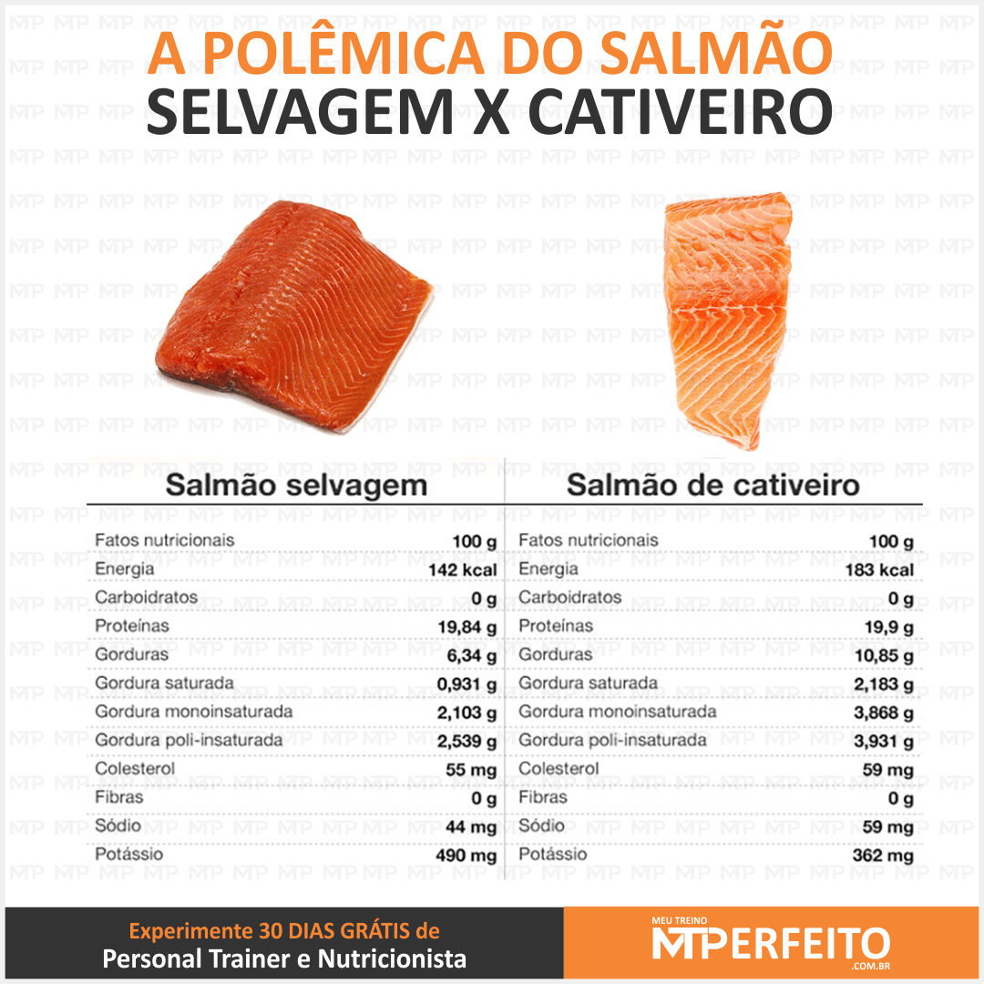 A polêmica do salmão: as diferenças entre o peixe selvagem e de cativeiro