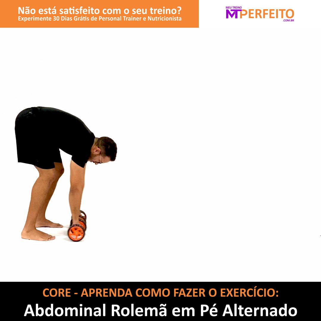 Abdominal Rolemã em Pé Alternado