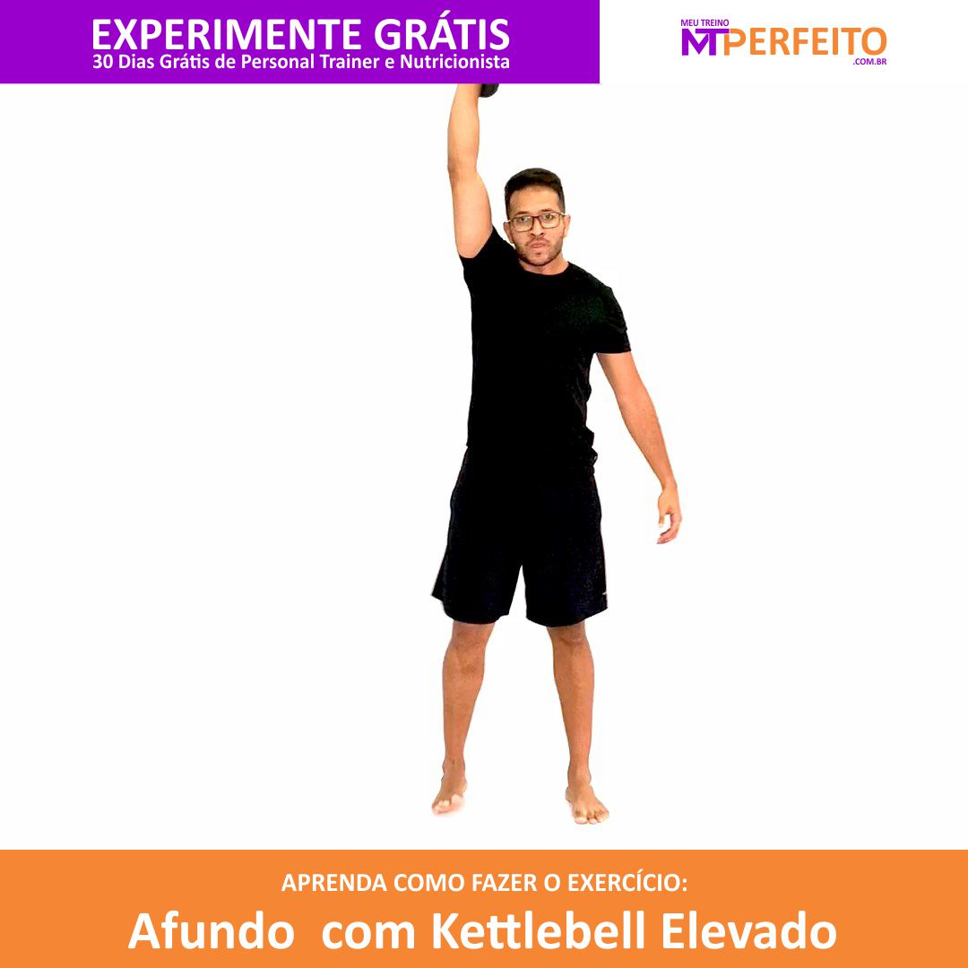 Afundo com Kettlebell Elevado