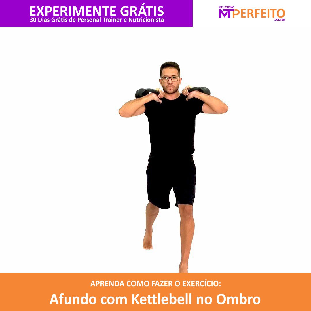 Afundo com Kettlebell no Ombro