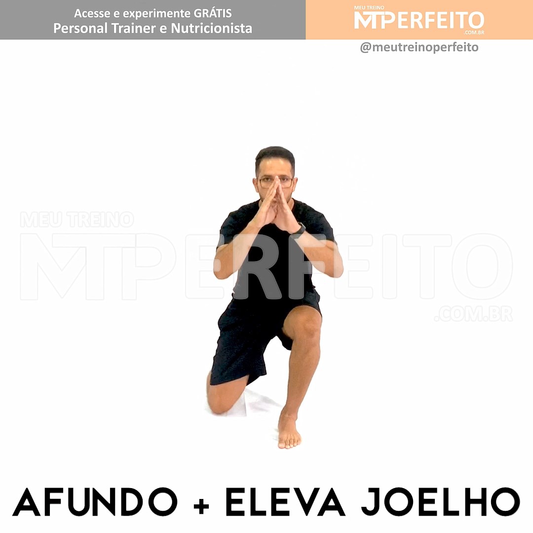 Afundo com Elevação de Joelho