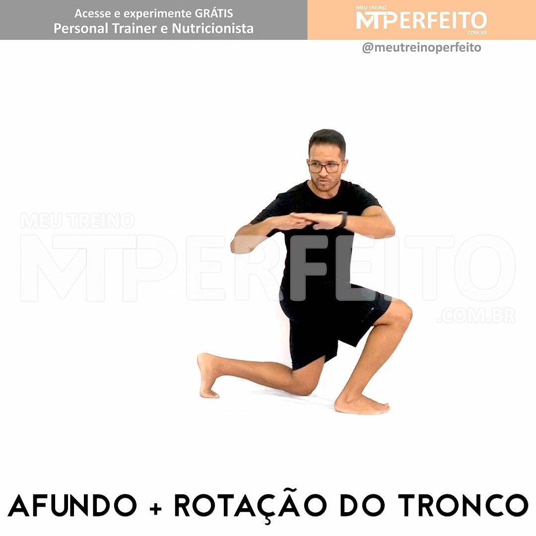 Afundo mais Rotação de Tronco