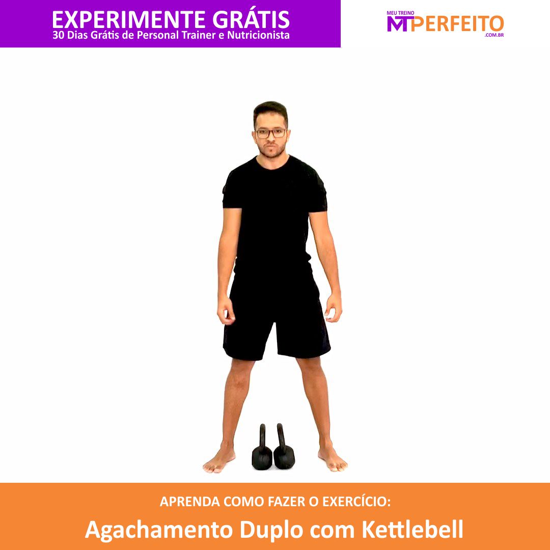 Agachamento Duplo com Kettlebell