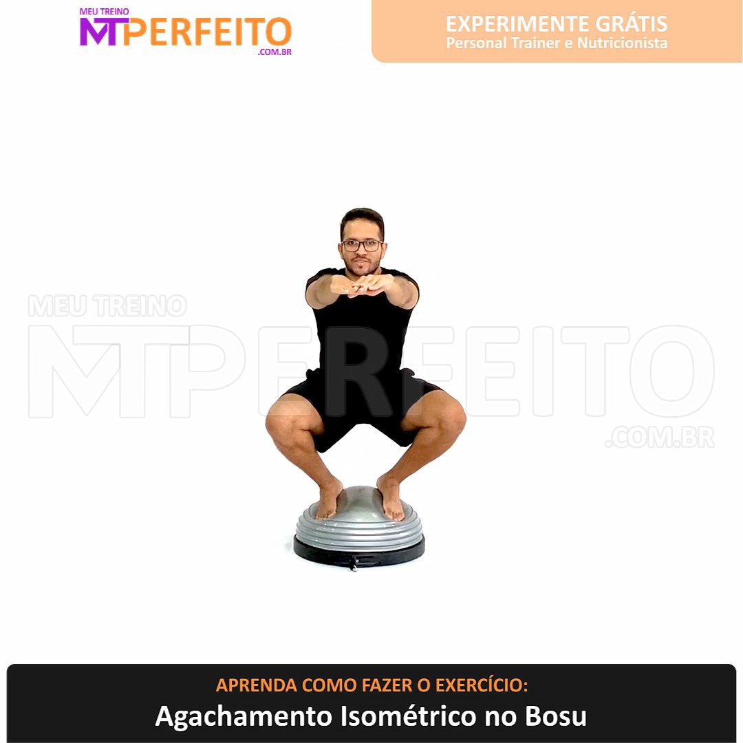 Agachamento Isométrico no Bosu