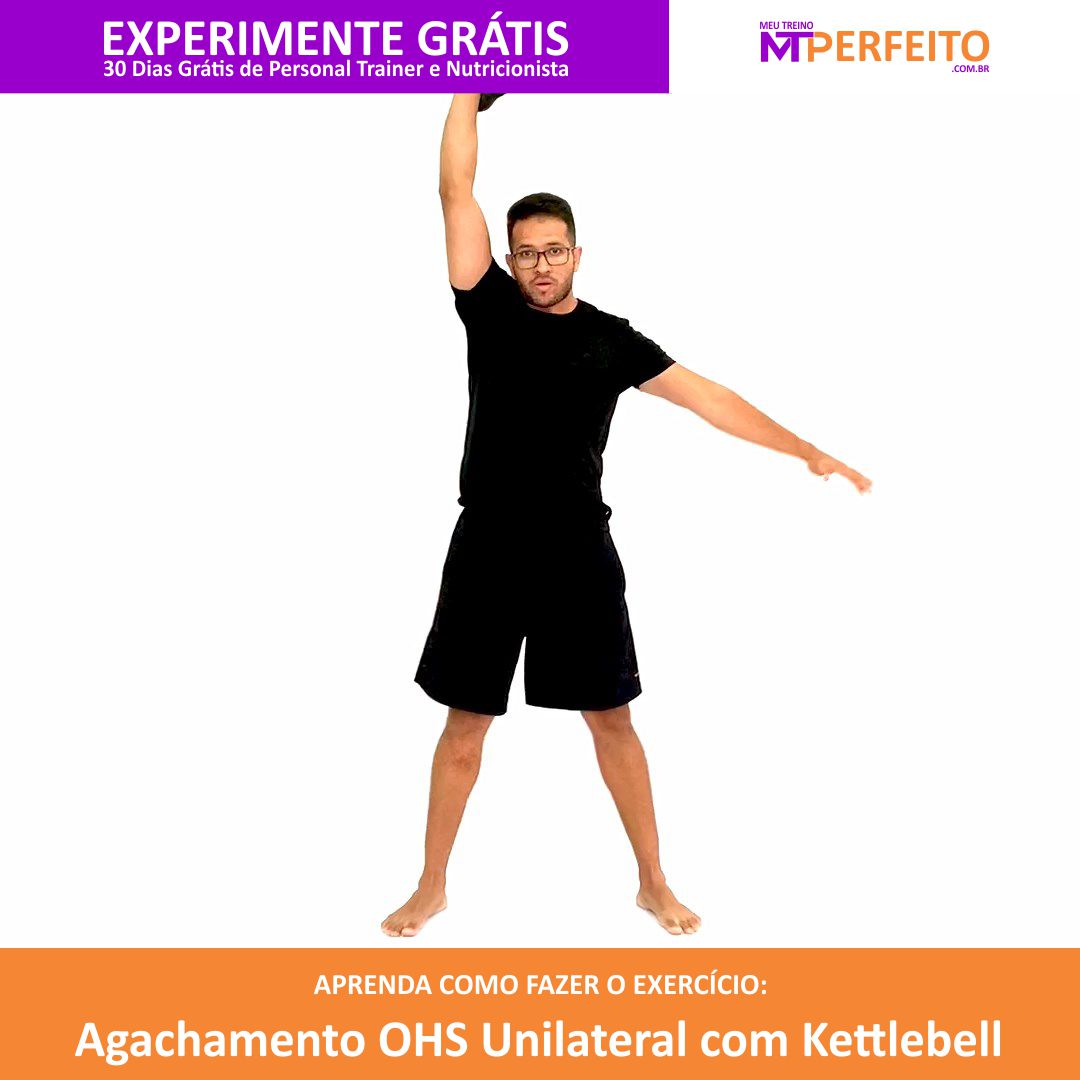 Agachamento OHS Unilateral com Kettlebell