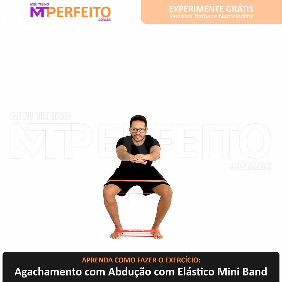 Agachamento com Abdução com Elástico Mini Band