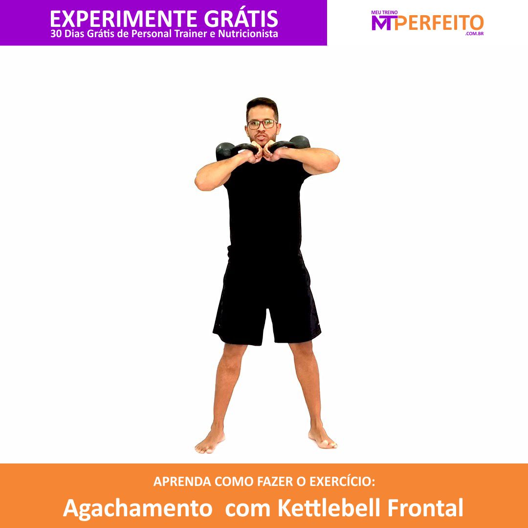 Agachamento com Kettlebell Frontal