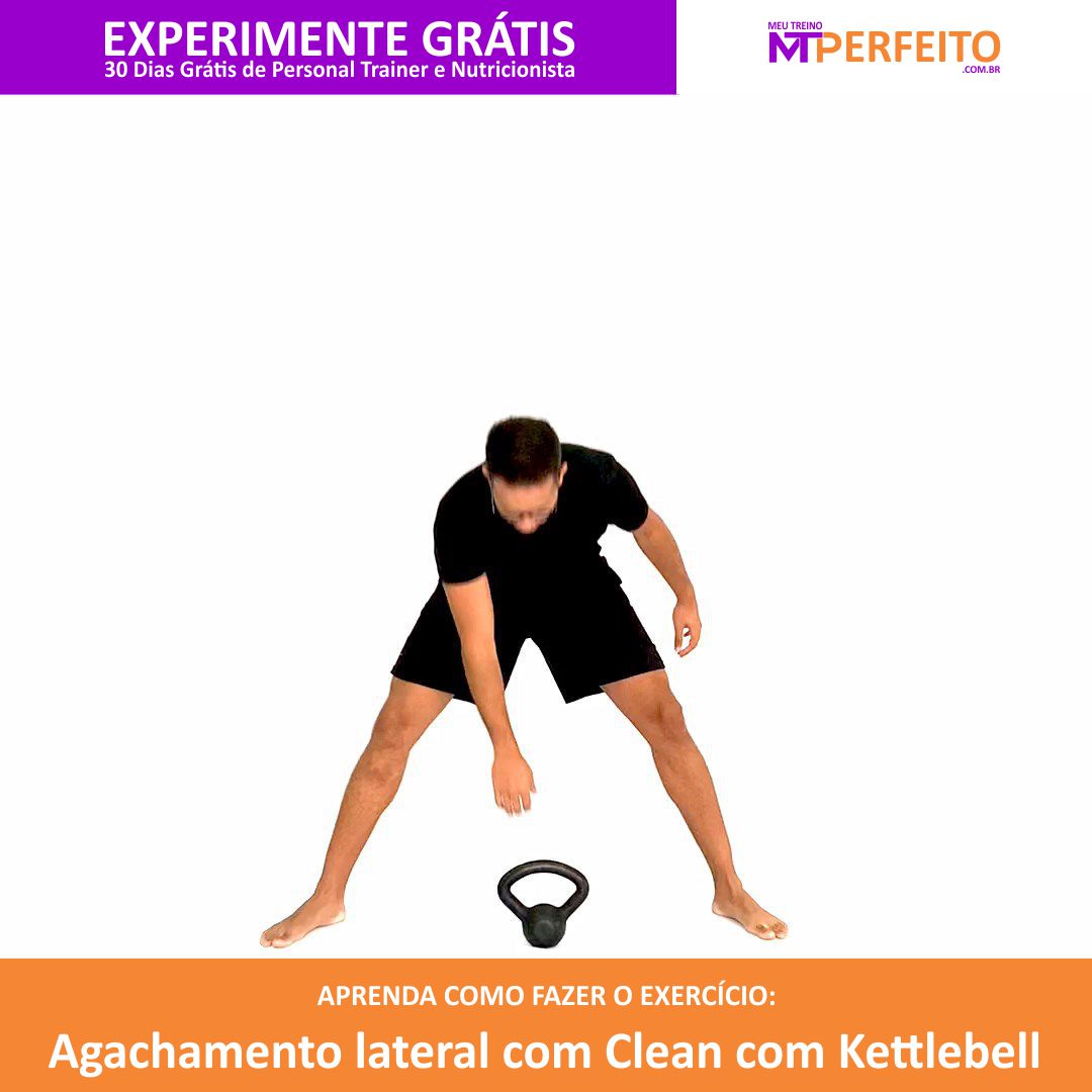 Agachamento lateral com Clean com Kettlebell