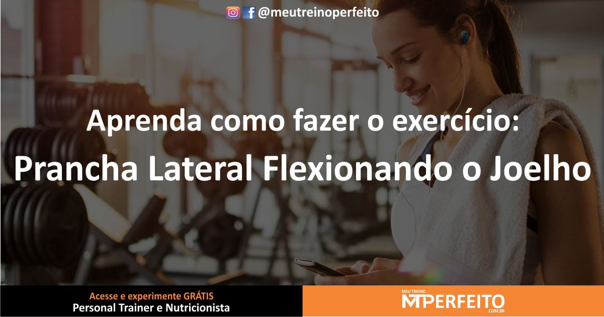 Prancha Lateral Flexionando o Joelho