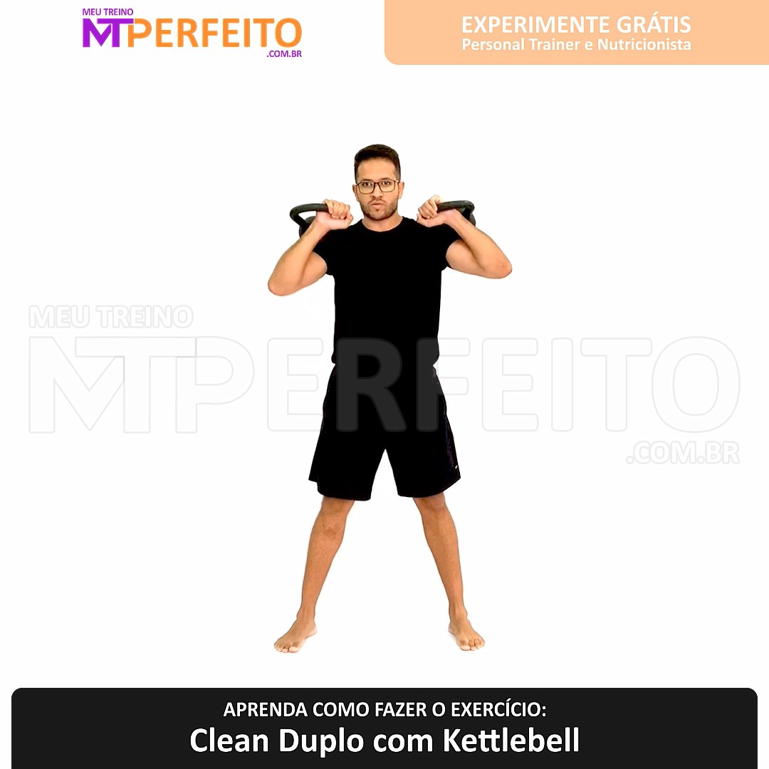 Clean Duplo com Kettlebell