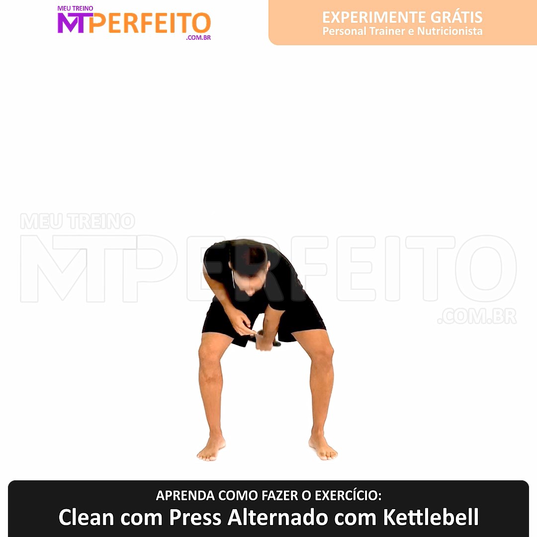 Clean com Press Alternado com Kettlebell