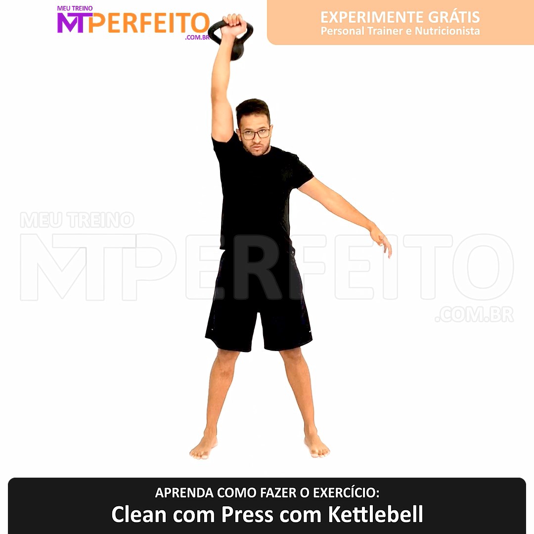 Clean com Press com Kettlebell