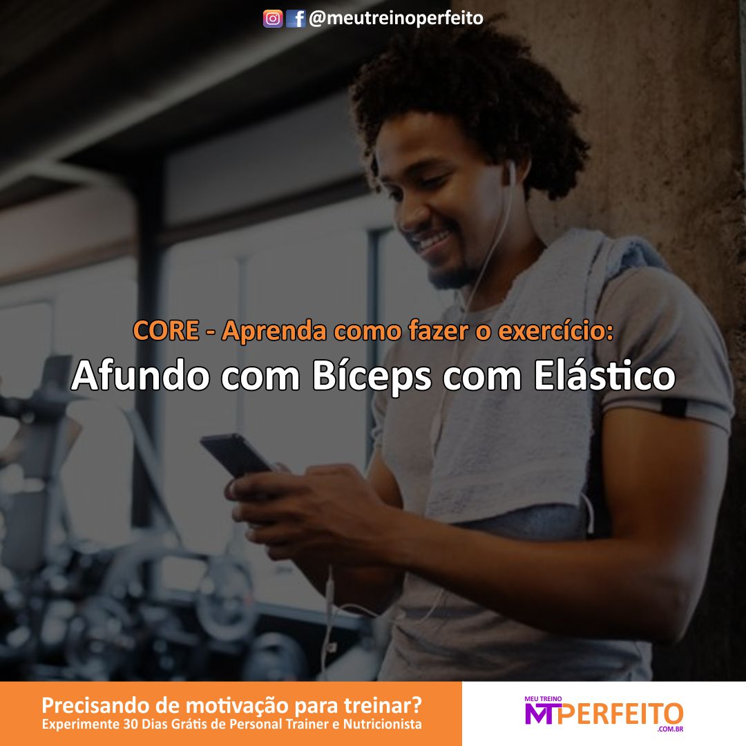 Afundo com Bíceps com Elástico