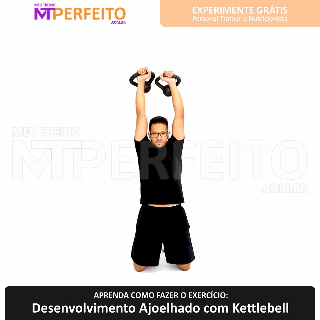 Desenvolvimento Ajoelhado com Kettlebell