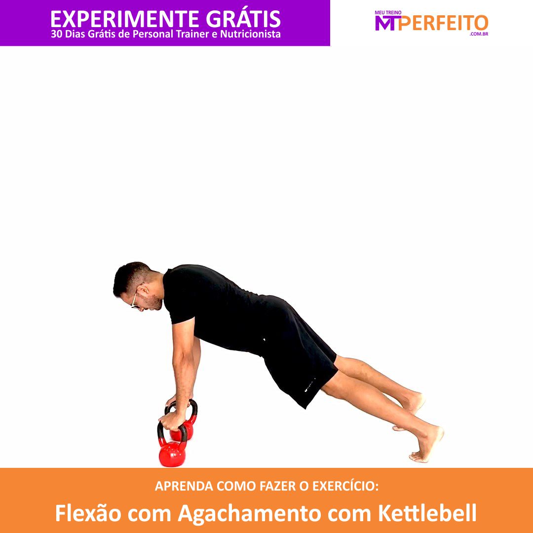 Flexão com Agachamento com Kettlebell