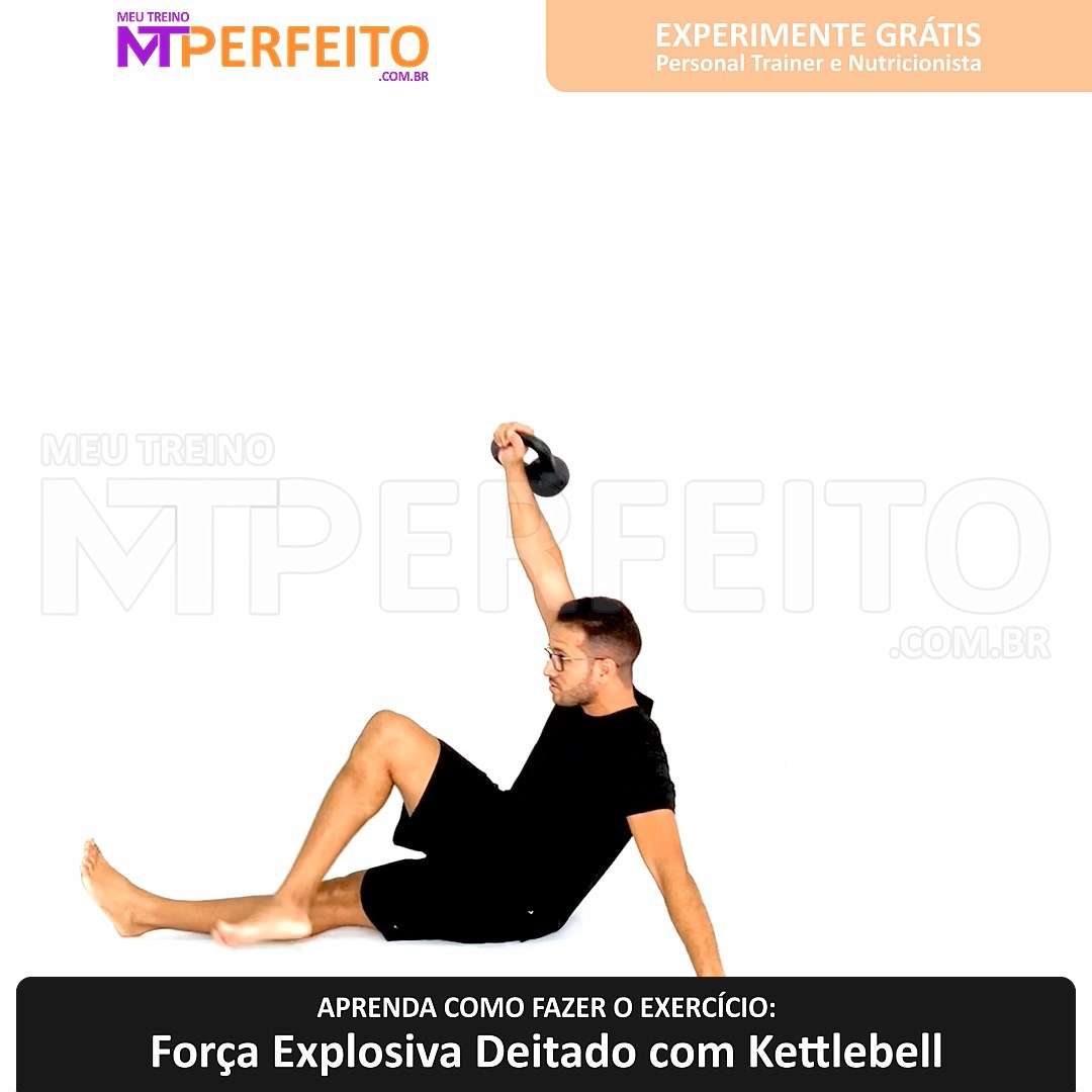 Força Explosiva Deitado com Kettlebell