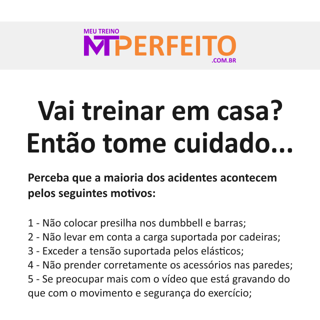 Vai treinar em casa? Então tome alguns cuidados…