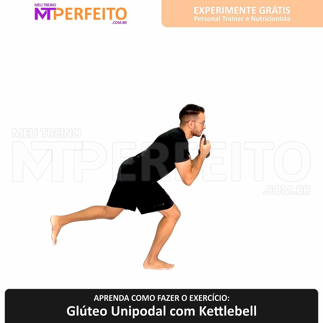 Glúteo Unipodal com Kettlebell