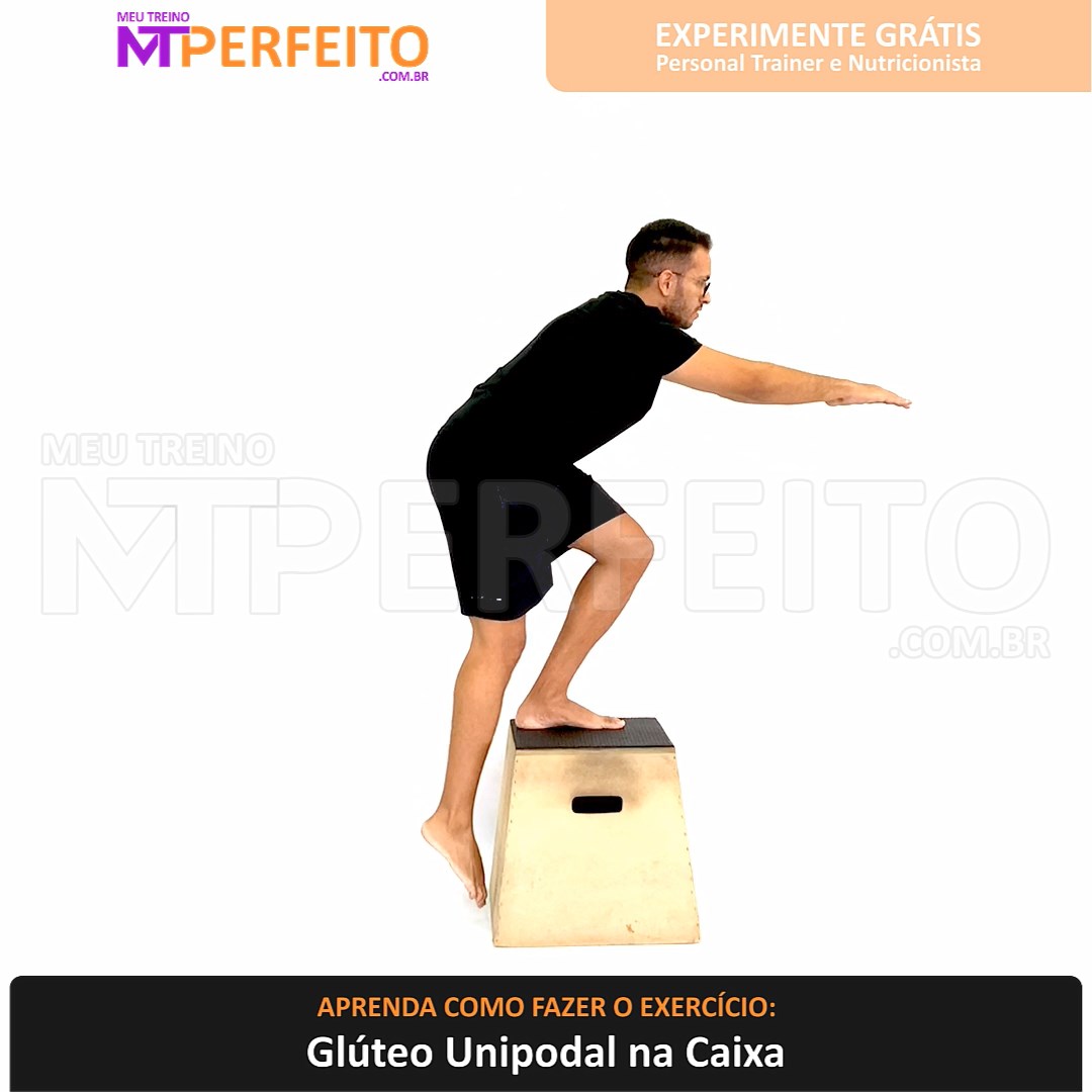 Glúteo Unipodal na Caixa