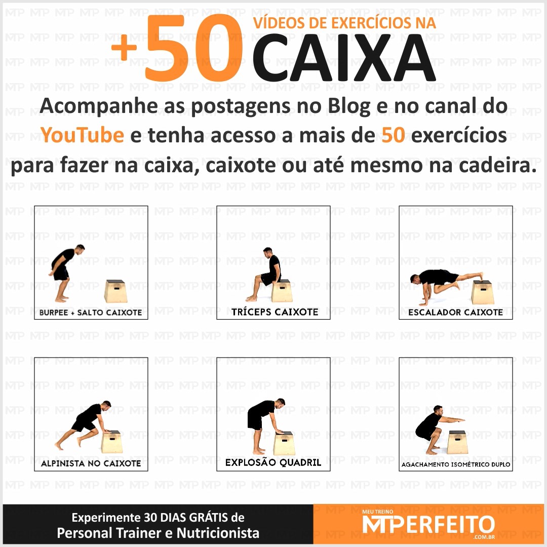 Mais de 50 Exercícios para fazer na caixa, caixote ou até mesmo na cadeira