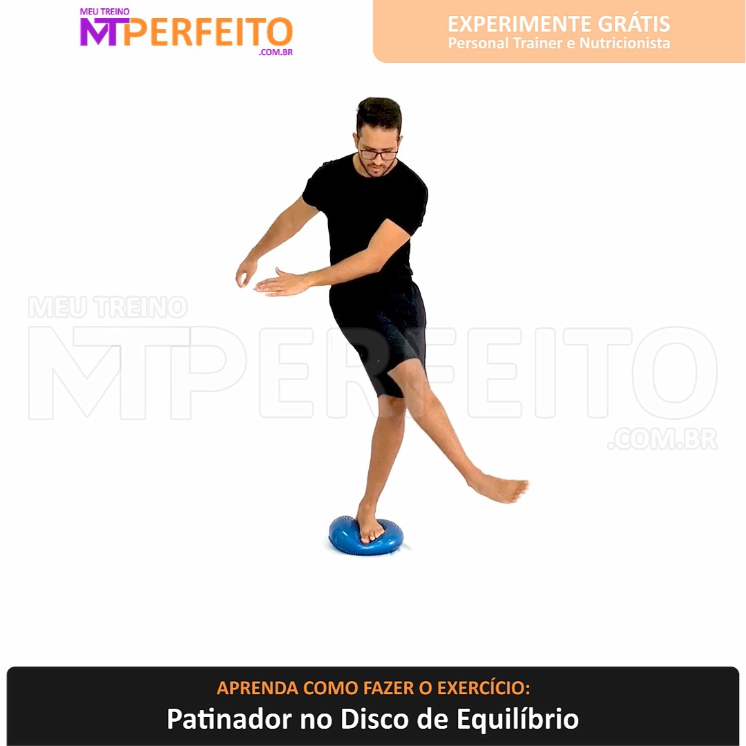 Patinador no Disco de Equilíbrio