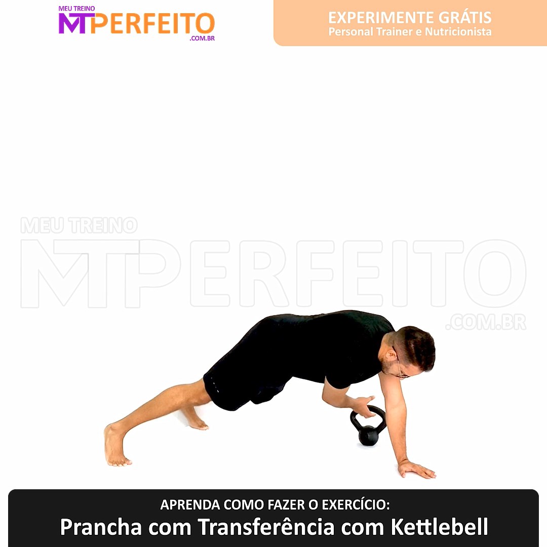 Prancha com Transferência com Kettlebell