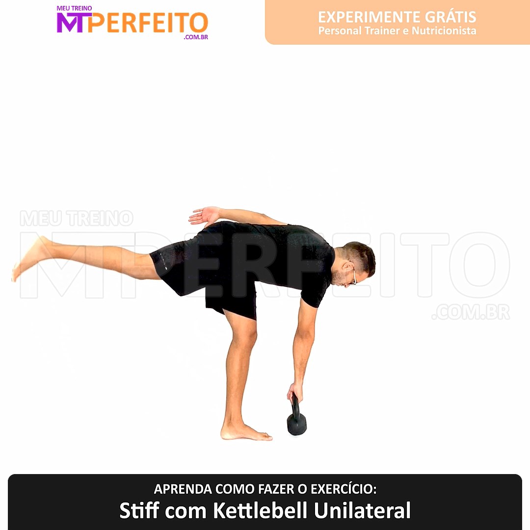 Stiff com Kettlebell Unilateral