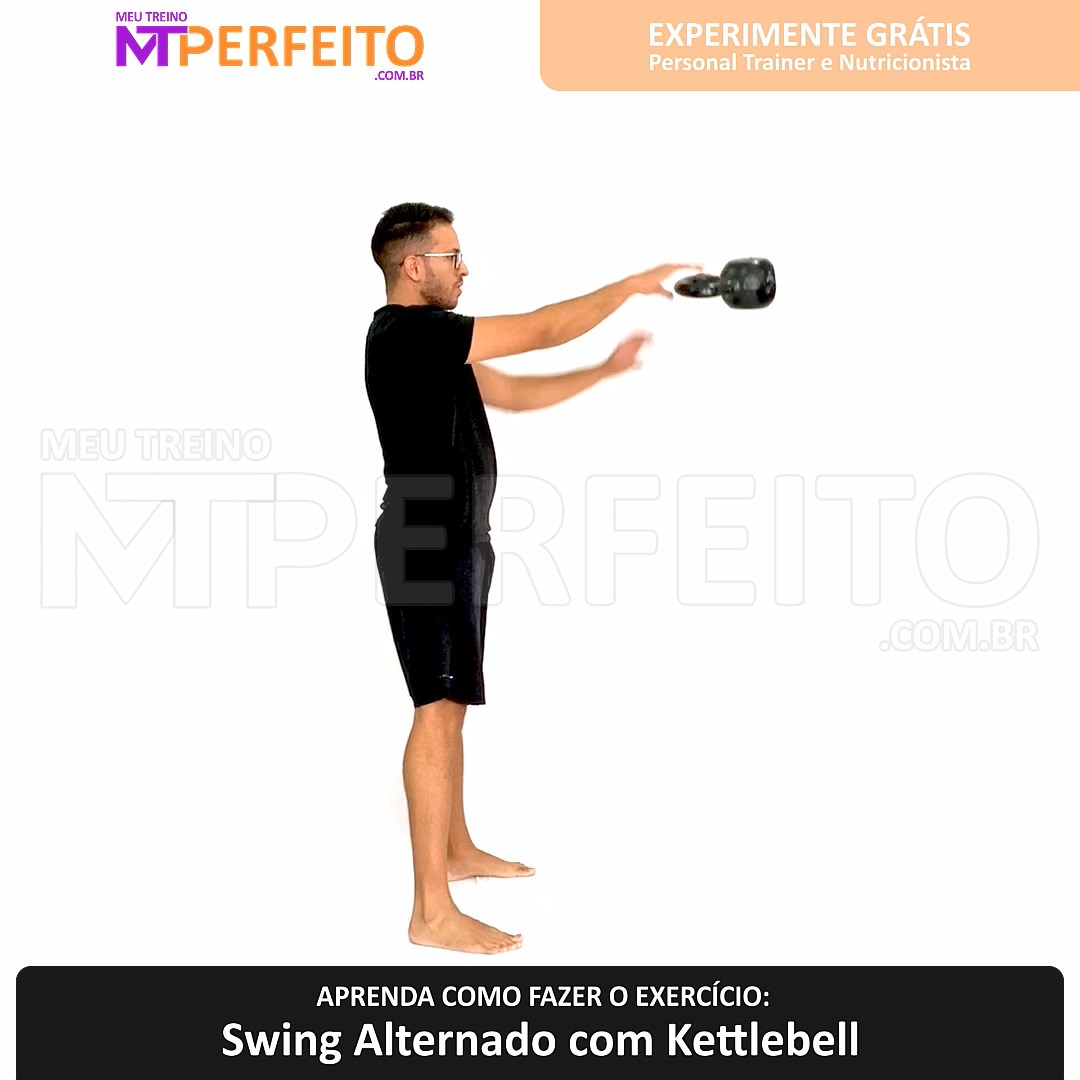 Swing Alternado com Kettlebell