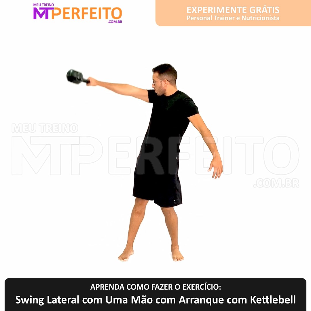 Swing Lateral com Uma Mão com Arranque com Kettlebell