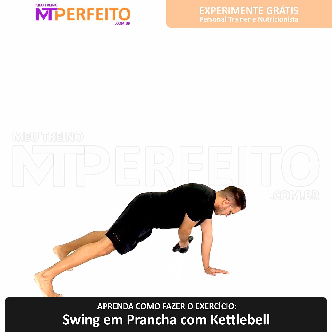 Swing em Prancha com Kettlebell