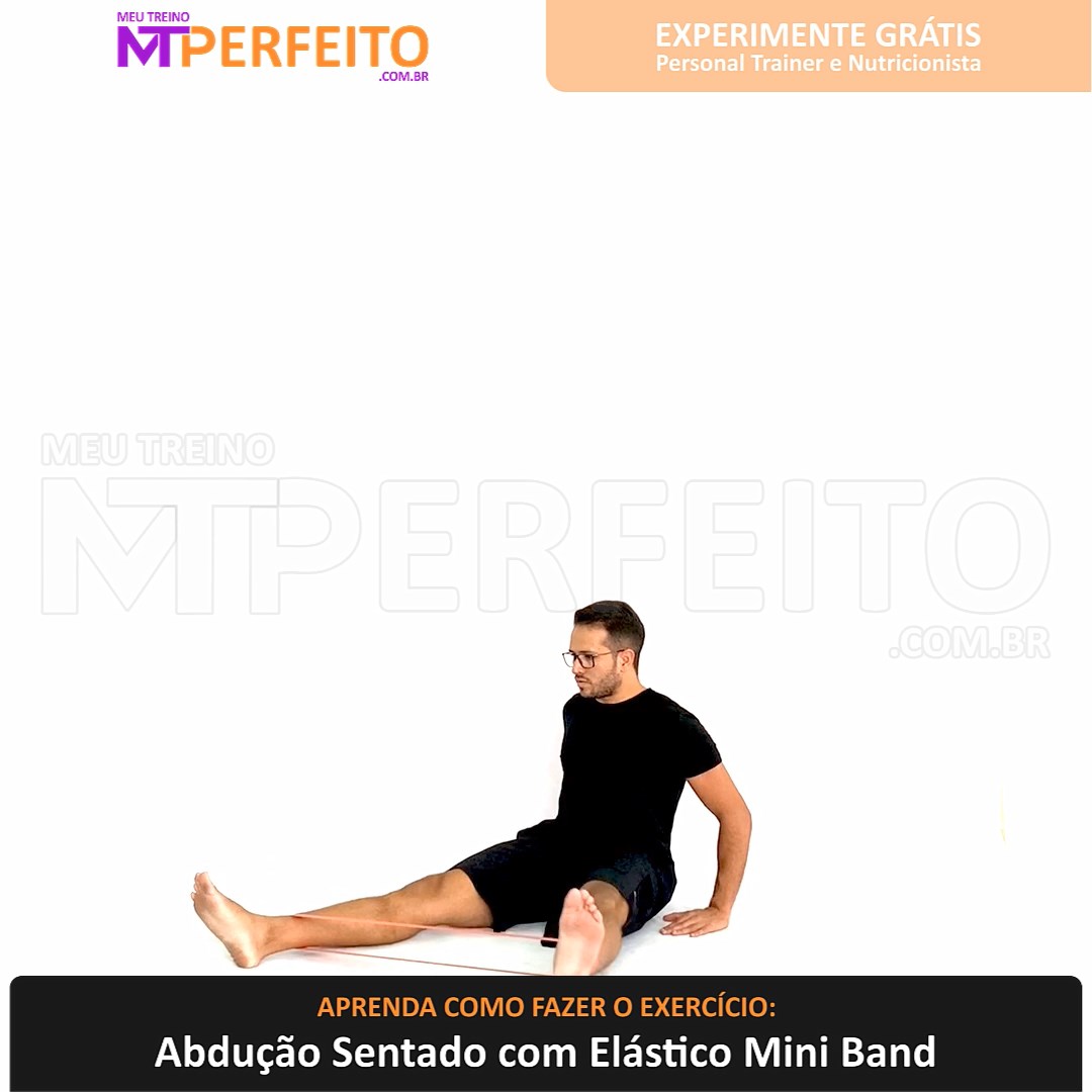 Abdução Sentado com Elástico Mini Band