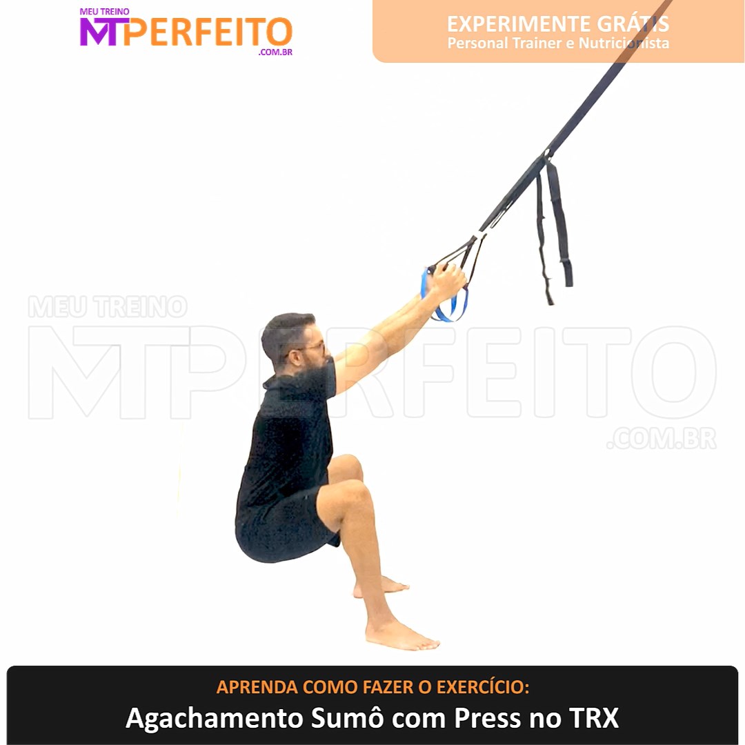 Agachamento Sumô com Press no TRX