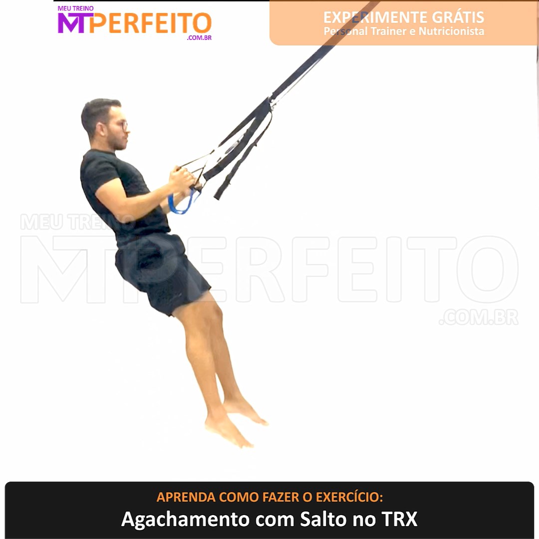 Agachamento com Salto no TRX