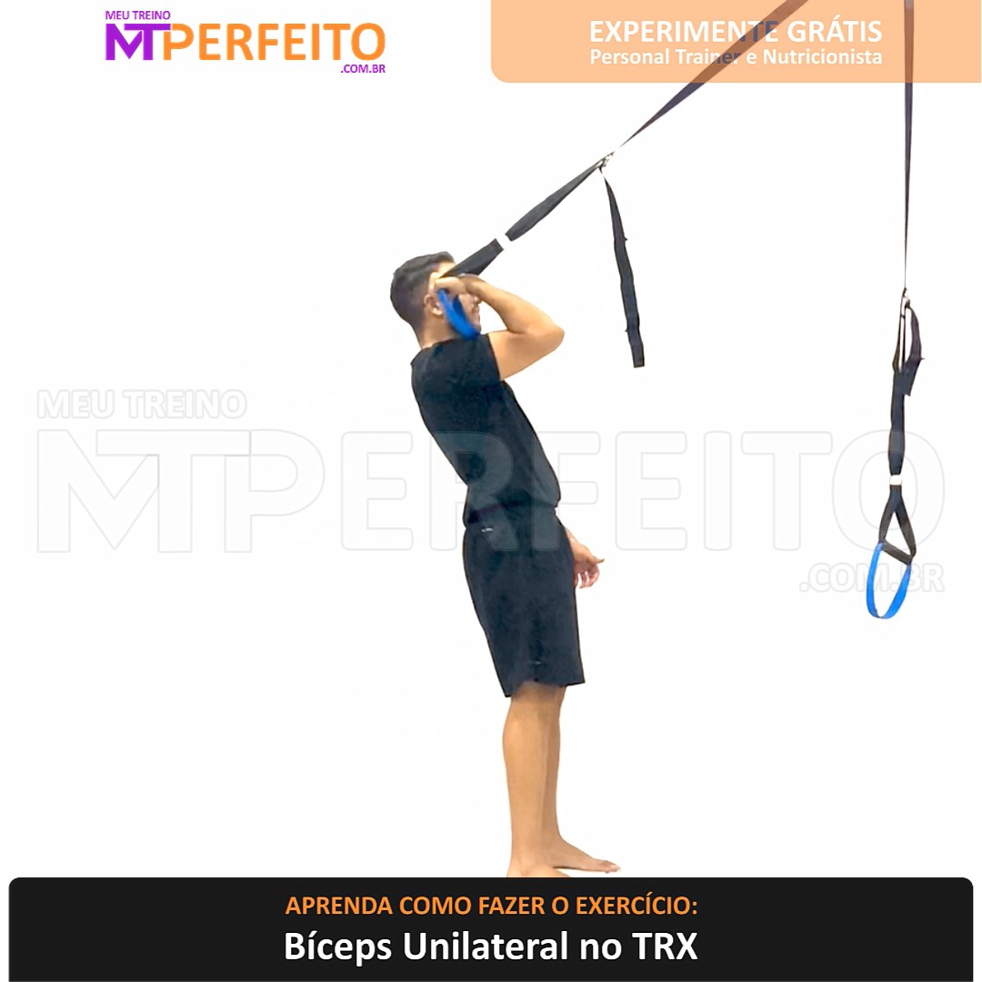 Bíceps Unilateral no TRX