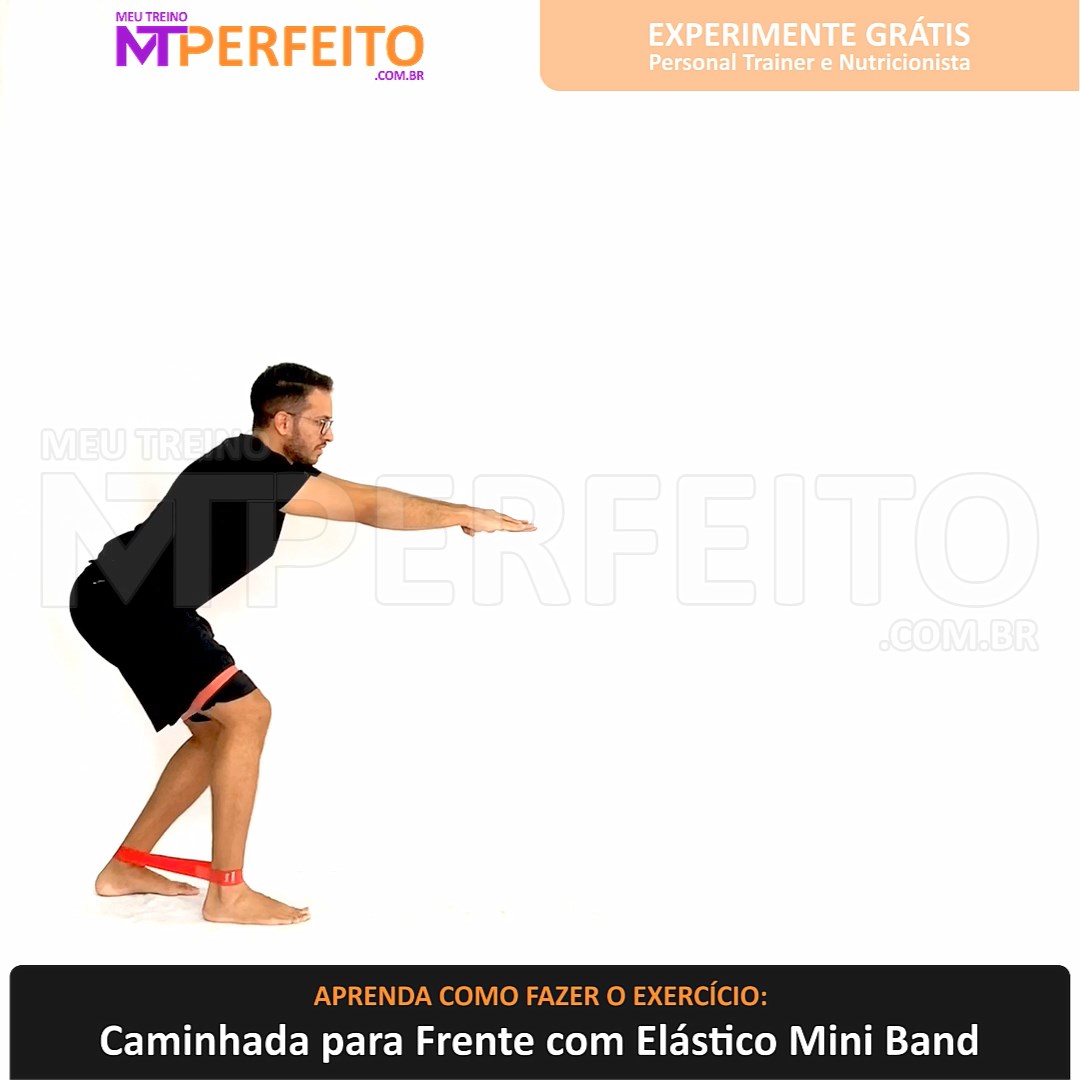 Caminhada para Frente com Elástico Mini Band