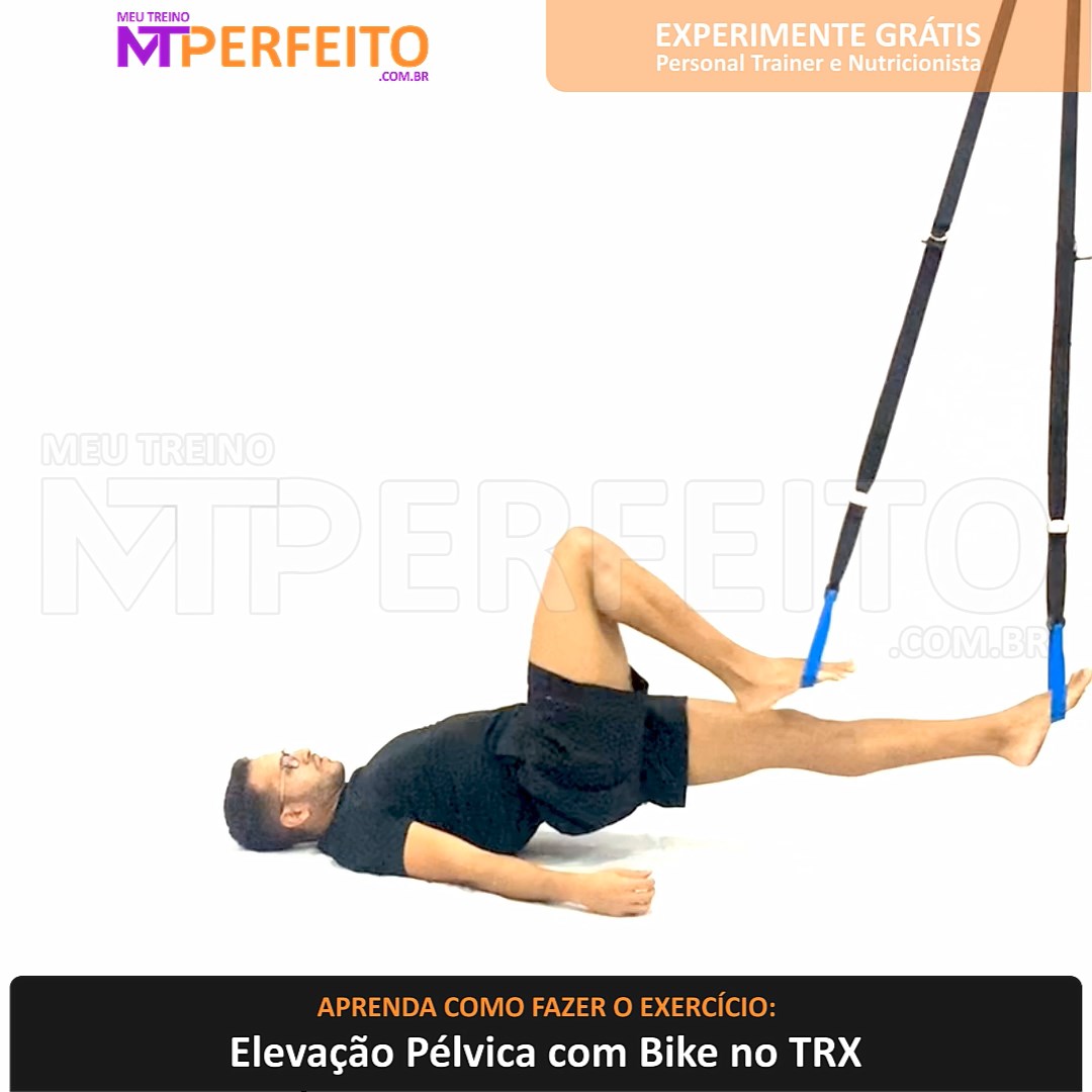 Elevação Pélvica com Bike no TRX